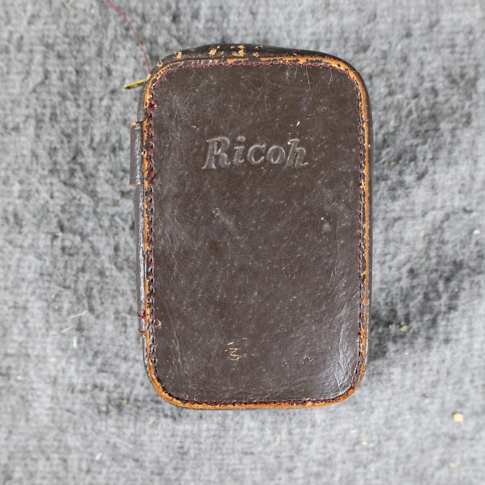 Vintage Ricoh Flash Unit BC-605 Cold Shoe Flash Leather Case Japan Untested